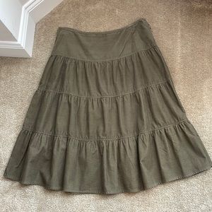 Dark green corduroy skirt size 6.